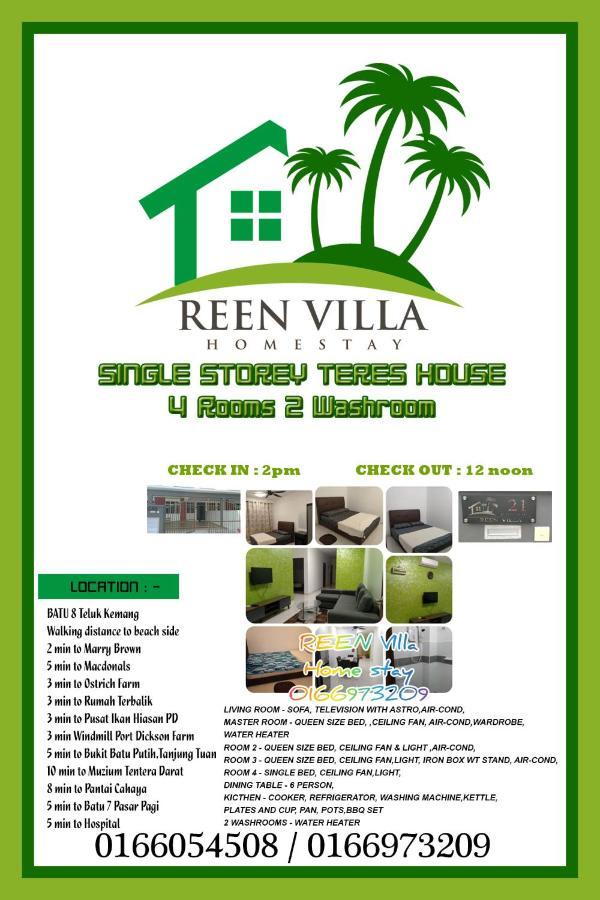 פורט דיקסון Reenvillahomestayportdickson מראה חיצוני תמונה